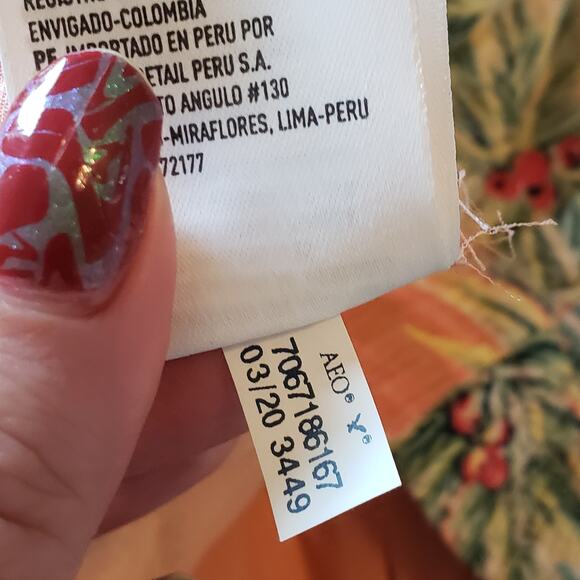 American Eagle Tropical Print Pull On Shorts Women's Small Summer Vacation - Picture 8 of 8